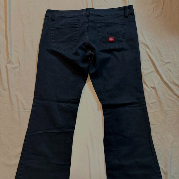 Dickies brand SIZE 11 Black Flared Leg / Slim Fit Bootcut 5-Pocket Pants - Picture 5 of 11